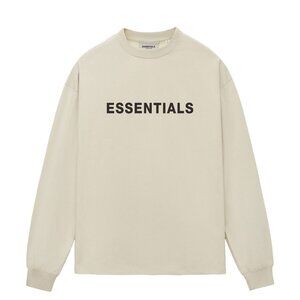 ESSENTIALS 3D Silicone Lettering Long Sleeve T-Shirt